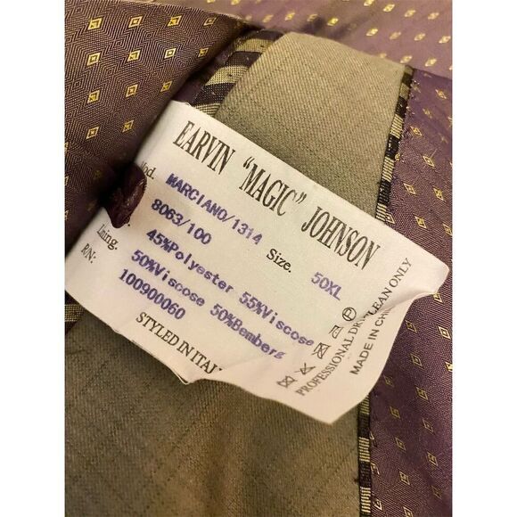 Earvin Magic Johnson Men's Taupe Sport Coat Blazer Jacket 50XL - Picture 8 of 15